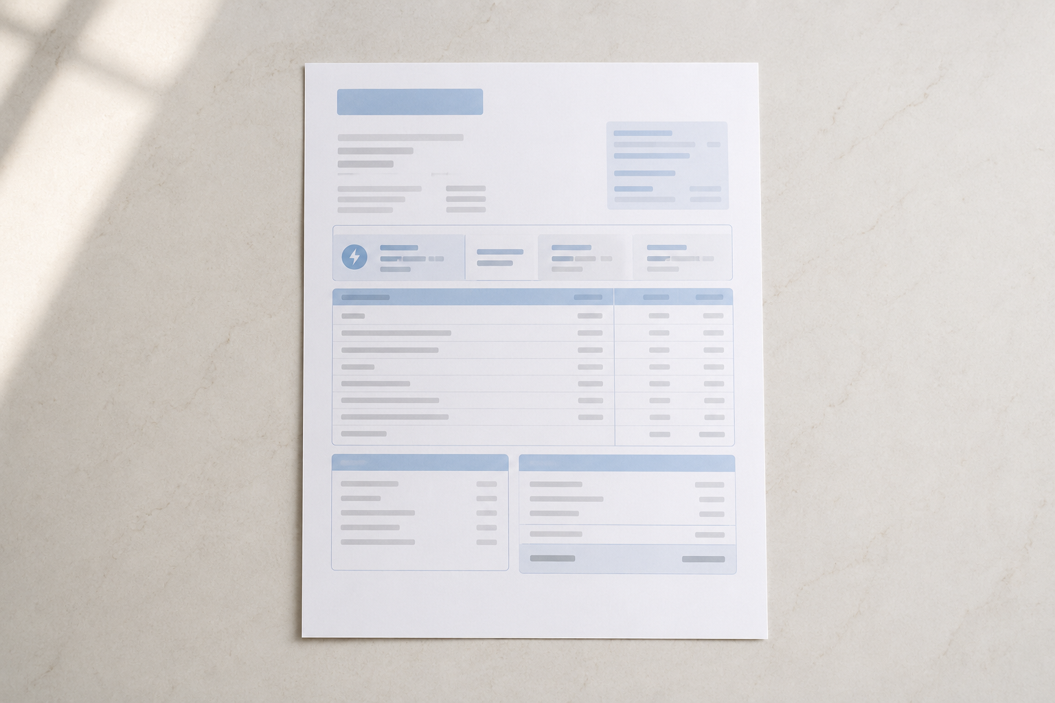 A single electricity invoice as the entry point to using data