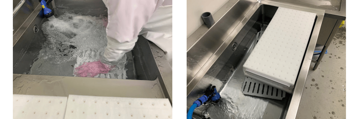 培地の含水準備 — パネル洗浄と水の準備